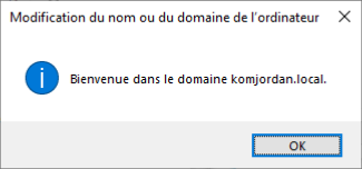 Ajout ordinateur dans le domaine