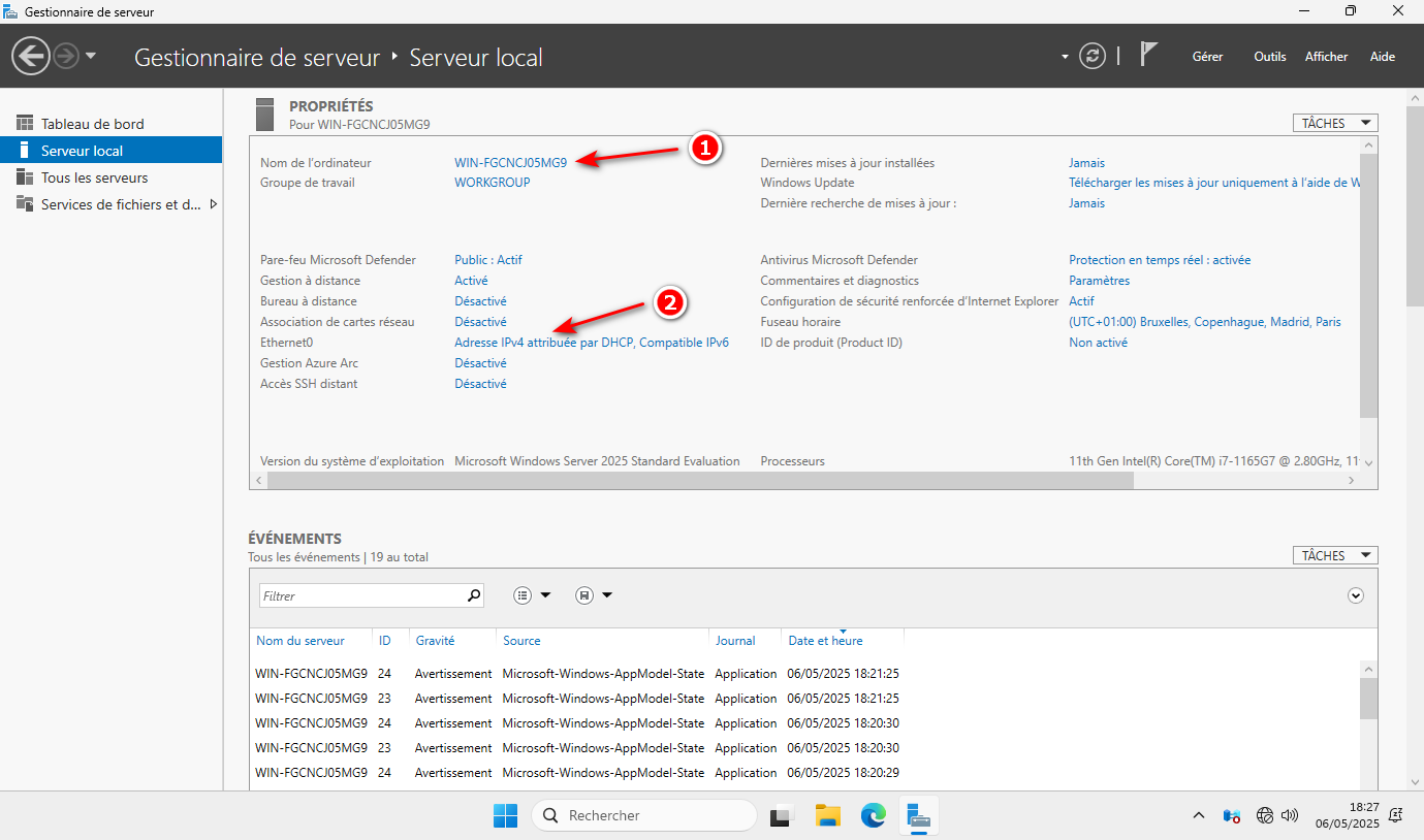 Gestionnaire de serveur